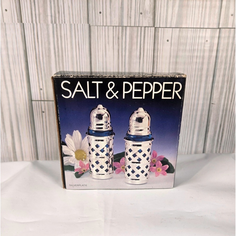 Vintage Webster Wilcox Silverplate Salt & Pepper Shakers,‎ Tradewinds, New